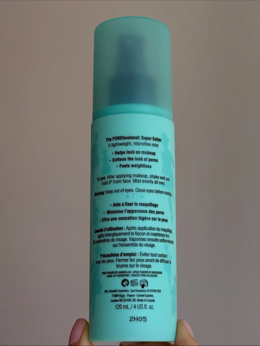 Benefit The Porefessional: Super Setter Setting Spray